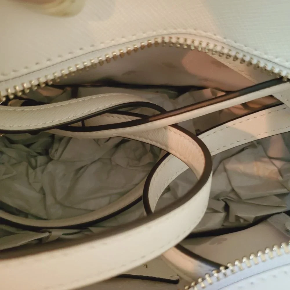 NWT Kate Spade Staci Lily Bloom Floral Medium Satchel Crossbody Cream Multi - Picture 3 of 9